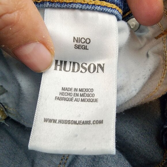 Hudson Jeans Womens 32 Blue Nico Stretch Mid Rise Crop *Read* - Picture 11 of 13